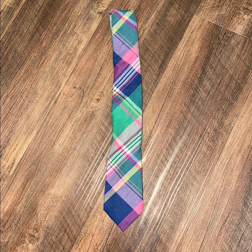 Lauren Ralph Lauren Plaid 100% Cotton Men’s Necktie -‎ Handmade